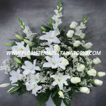 Modelo Centro Blanco de Rosas, Lilium, Paniculata